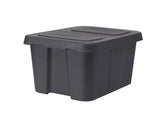 IKEA KLAMTARE Box with lid, in/outdoor, Stackable and Waterproof Box 58x45x30 cm - Dark Grey